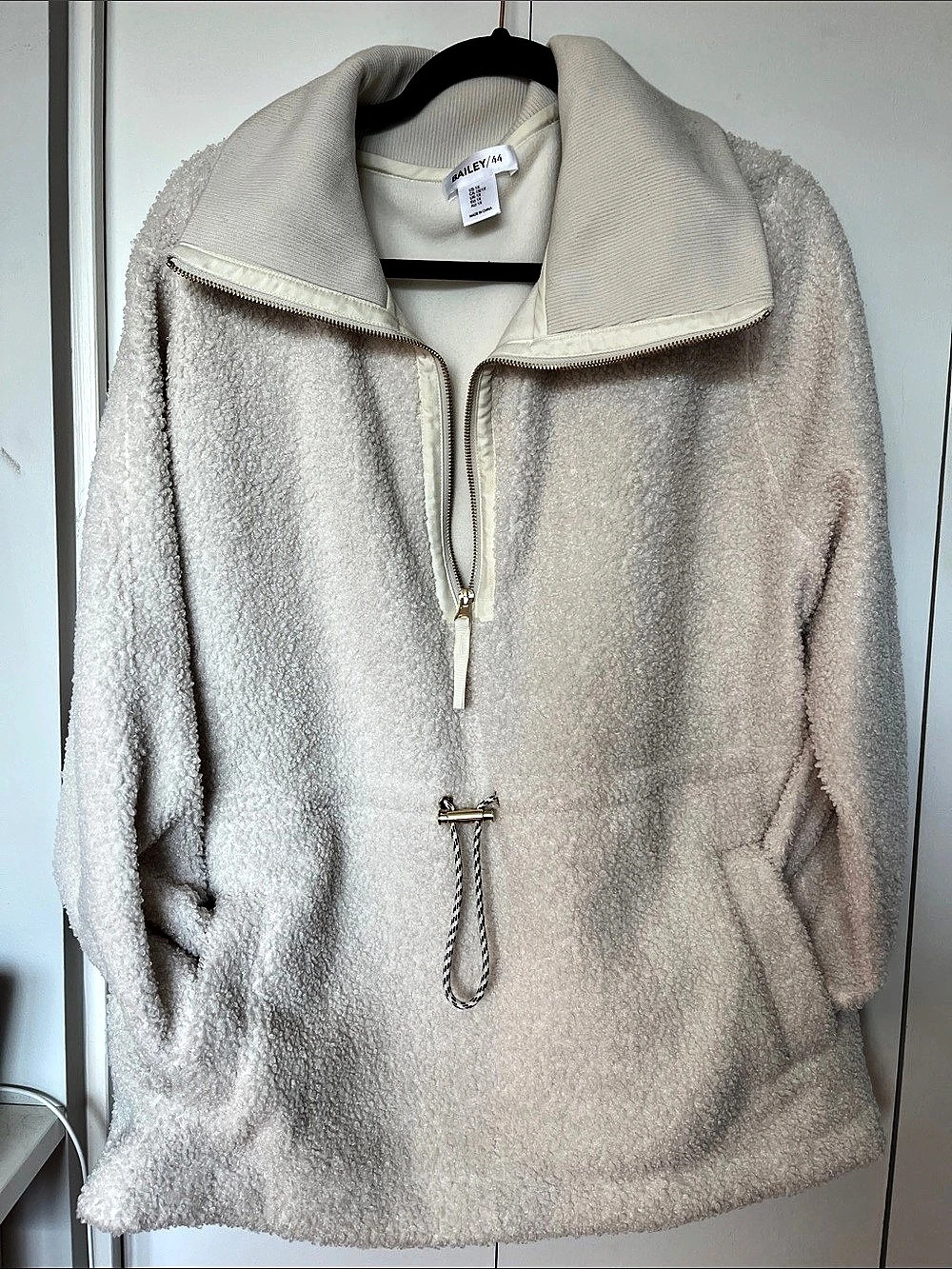Bailey/44 Teddy Fleece Pullover Cream XL